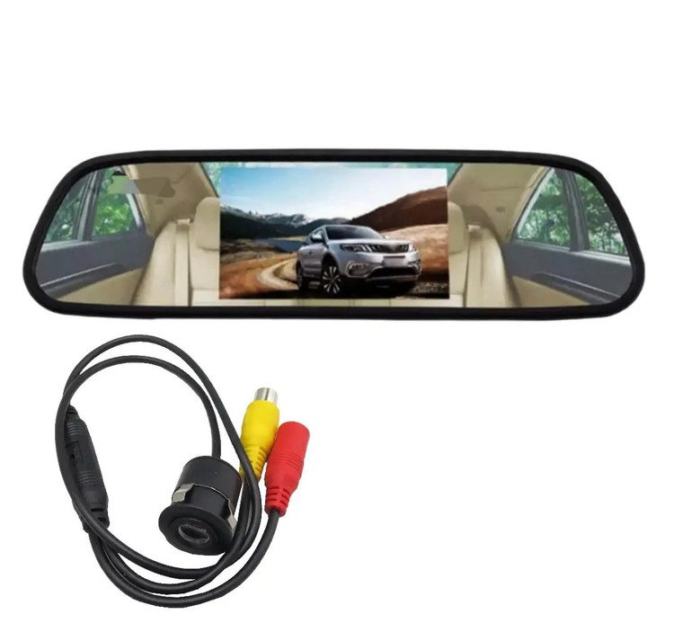 آینه مانیتور دار دوربین دنده عقب گلد مدل EF-430