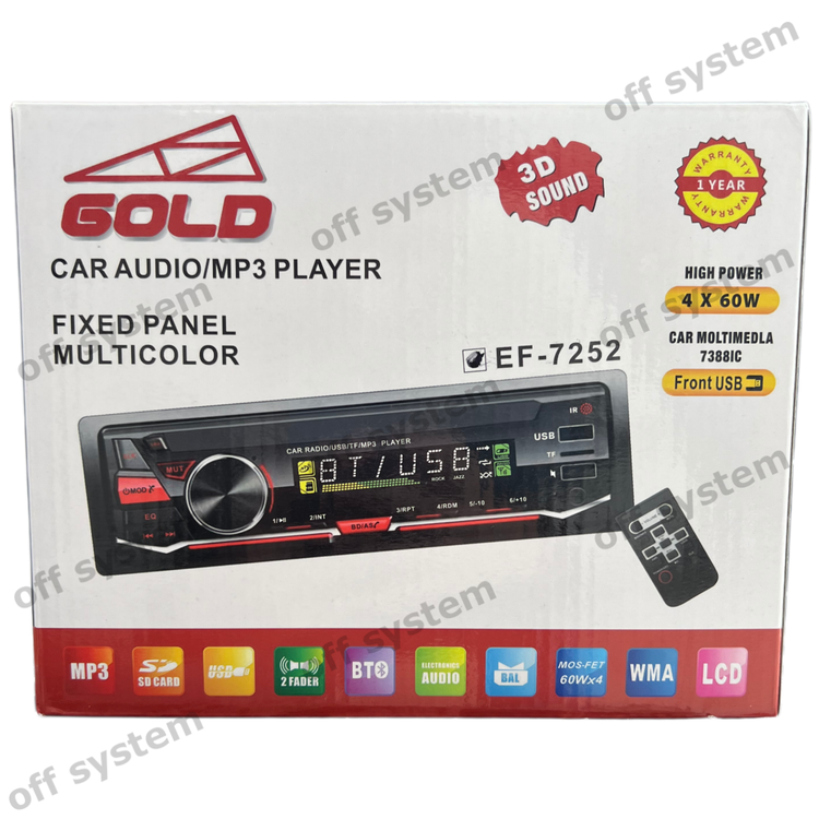 پخش خودرو گلد مدل EF-7252